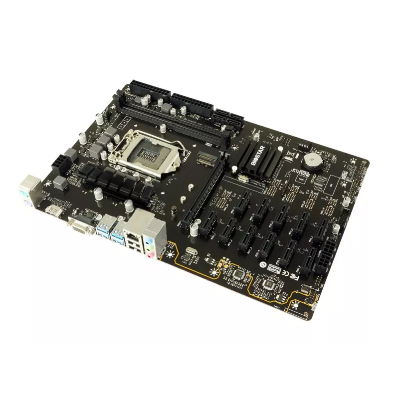 Placa-mãe BIOSTAR TB360-BTC PRO 2.0 ATX Intel B360, LGA 1151, 2x DIMM DDR4 até 32GB, 11x PCIe x1 + 1x PCIe x16, M.2, SATA III, USB-A
