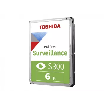 Disco rígido interno Toshiba S300 Surveillance 3,5 SATA 6GB/s – 6 TB, 5400 rpm