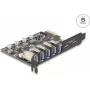 Placa DELOCK PCI Express x1 90346 — 5 Gbit/s, 5 portas externas