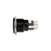 Botão de pressão antivandalismo DimasTech 22 mm Blackline Dot RGB PD223