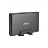 NATEC NKZ-0448 RHINO caixa externa USB 3.0 para discos SATA de 3,5 polegadas preta em alumínio