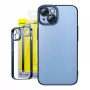 Conjunto de capa protetora e vidro temperado Baseus para iPhone 14 Plus – brilhante transparente azul