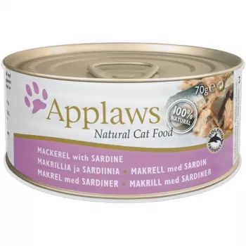 APPLAWS Cavala com sardinha em caldo - Alimento húmido para gatos - 70g