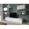 Conjunto de móveis de sala Cama ROCO 3 (2xRO3+2xRO4+2xRO1) branco/preto/branco