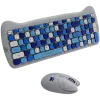 Conjunto de teclado e rato sem fios CANYON HSET-W6 Kitty Edition AAA AA azul