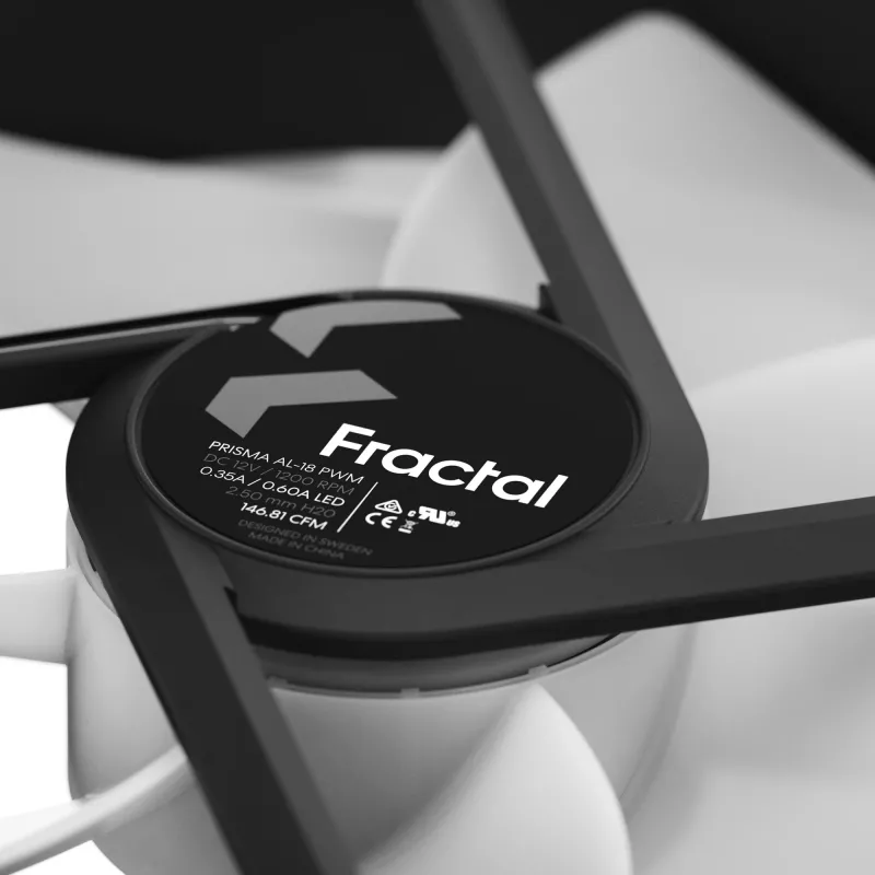 Ventoinha para caixa Fractal Design Prisma AL-18 ARGB PWM 180mm