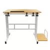 Mesa móvel para portátil Maclean, branca, 80x60cm, 50kg máx., altura ajustável 67-115cm, MC-124 W