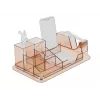 Organizador de secretária DeLOCK 18341 transparente castanho plástico 145x250x85mm