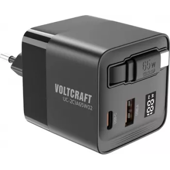 Voltcraft UC-2C1A65W02 Carregador USB Corrente de saída máx. 3 A USB-C USB-A Número de saídas 3 (VC-16619015)