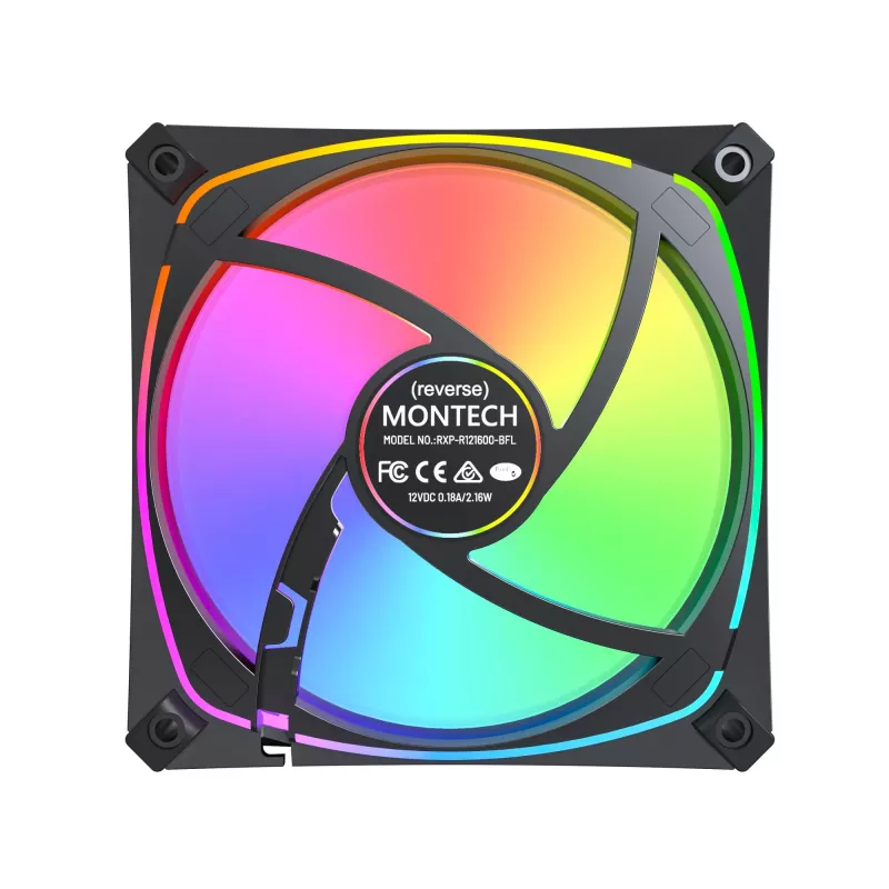 Ventoinha para caixa MONTECH RX120 PRO preto 120mm ARGB