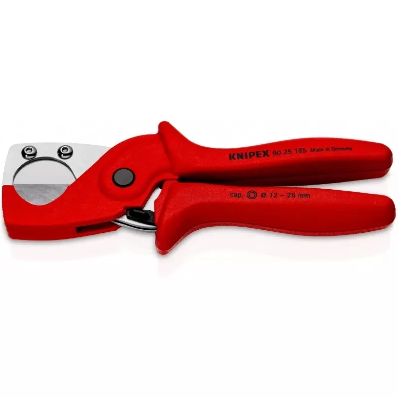 Knipex 90 25 185 - Corta-tubos - aço inoxidável - plástico - vermelho - 1,2 cm - 18,5 cm (90 25 185)