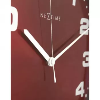 NeXtime Relógio 3053ro Dash Red, Ø35 cm, parede, vermelho/prateado