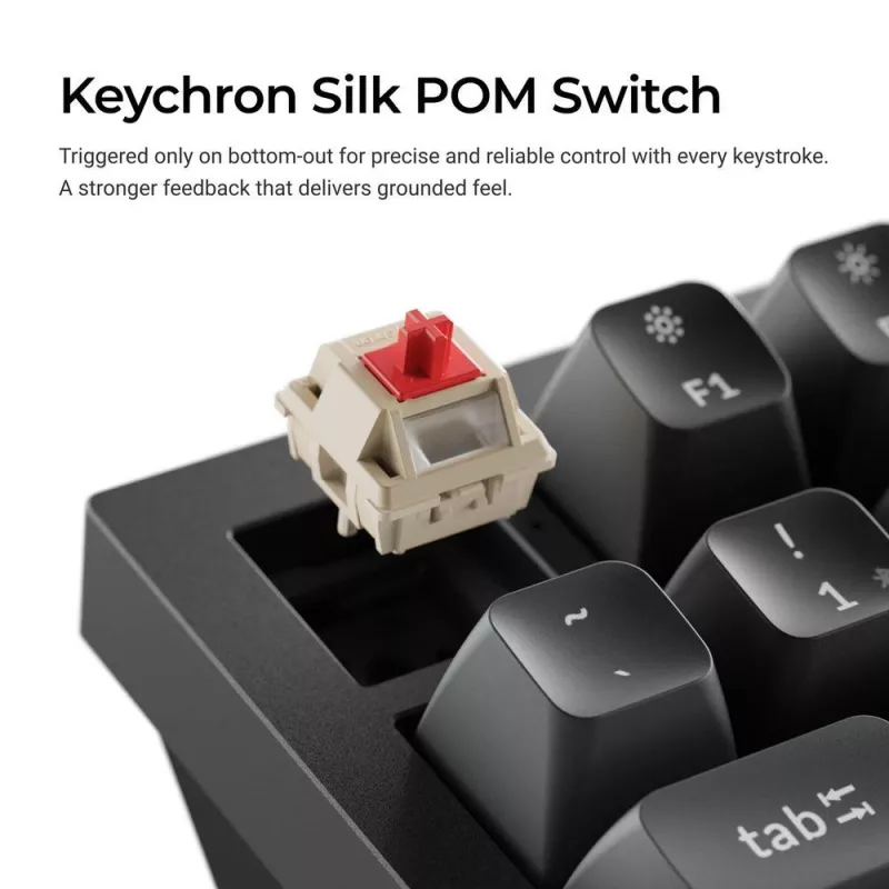 Teclado mecânico 75% Keychron Q1 Ultra 8K – USB + RF sem fios + Bluetooth, RGB, preto