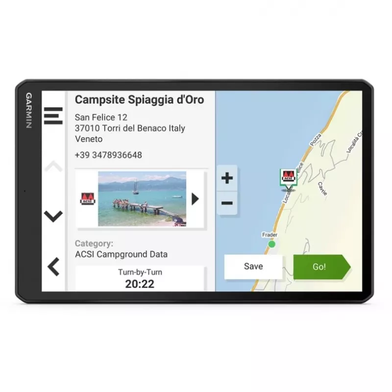 Sistema de navegação Garmin 1095 Fixo 25,6 cm (10.1 ) Ecrã tátil TFT 554 g preto (010-02749-10)
