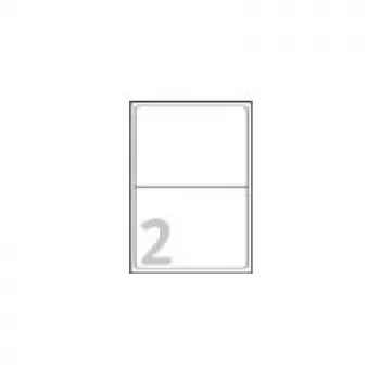 Avery - Etiquetas de endereço - branco - 199,6 x 143,5 mm - 200 etiquetas (100 folhas x 2) (L7168-100)