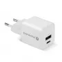 Carregador de parede everActive SC-330Q com 1x USB-A e 1x USB-C conectores, 20W, branco