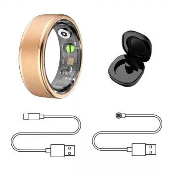 Anel inteligente MANTA SR01GD 62mm OneRing Gold — tamanho 62, acabamento dourado metálico