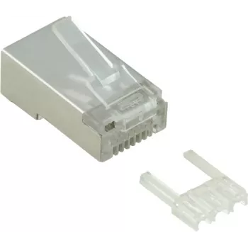 VALUE - Conector de rede - RJ-45 (macho) - blindado - CAT 6e - transparente (embalagem de 10) (21.99.3063)
