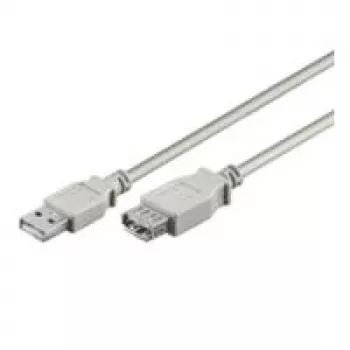 Wentronic Goobay cabo de extensão USB 2.0 Hi-Speed, cinzento, 0,3 m - ficha USB 2.0 (Type-A) > conector fêmea USB 2.0 (Type-A) (68621)