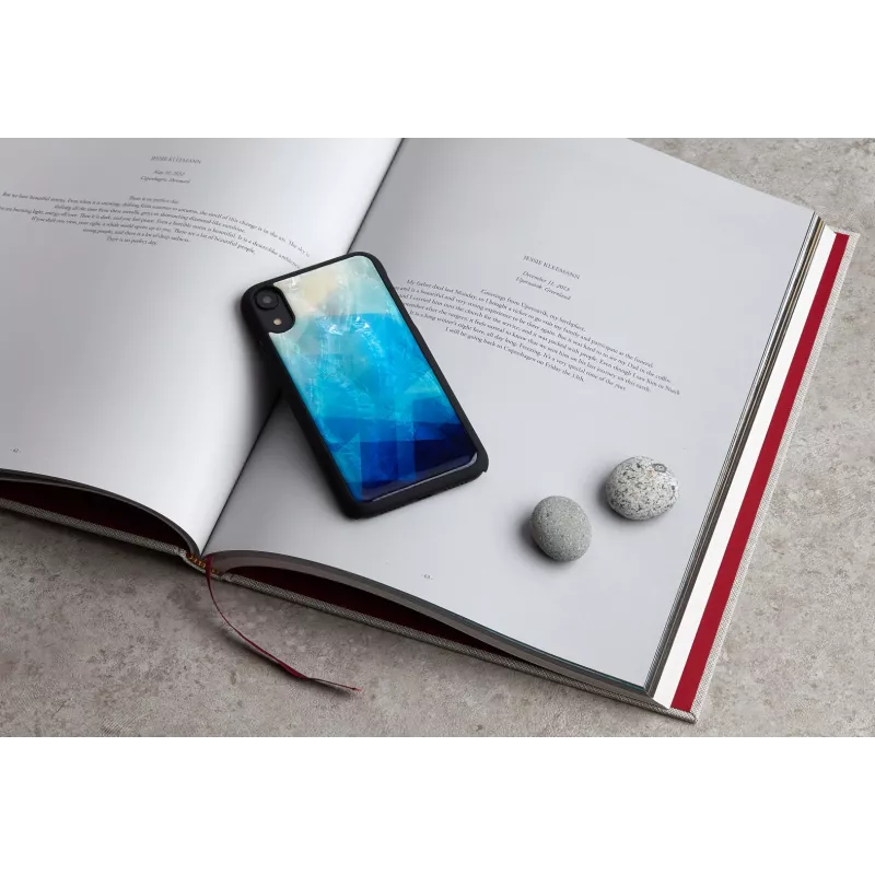 Capa para telemóvel iKins para iPhone XR – lago azul exterior, preto interior