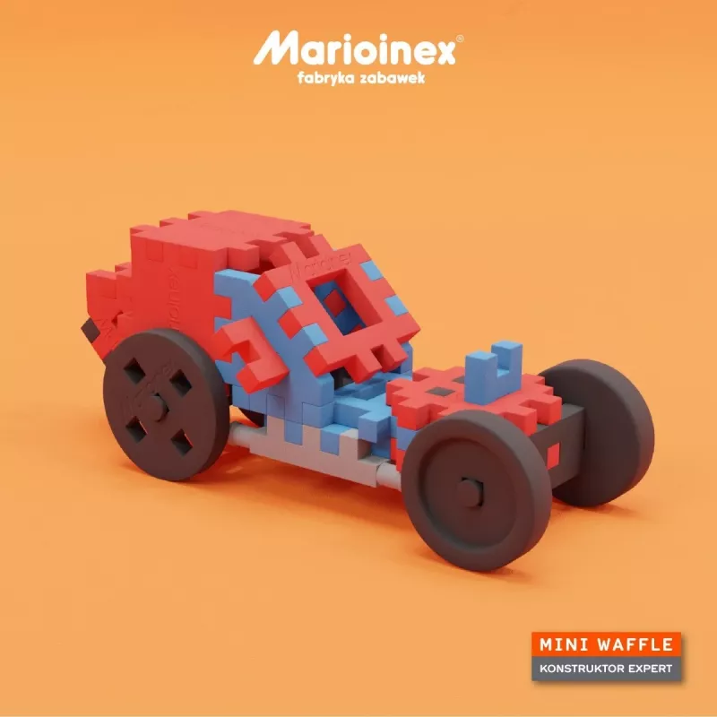 Conjunto de construção Marioinex Mini Waffle Constructor – 141 peças, multicolor, para crianças a partir dos 5 anos