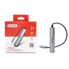 Hub USB-C Unitek H1208B — 1x USB-A 5 Gbit/s, 3x USB-A 2.0, host USB-C, caixa em alumínio, cabo de 0,20 m