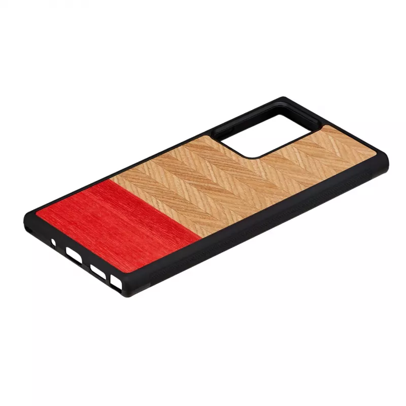 Capa para telemóvel Man and Wood Galaxy Note 20 Ultra padrão espinha de peixe Azaleia preta