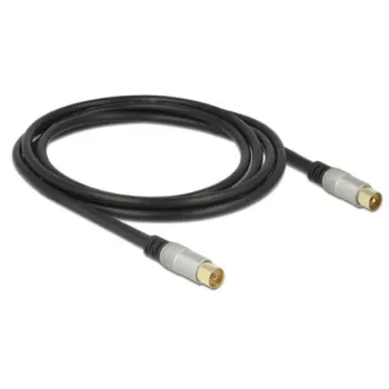 Cabo coaxial RG-6/U DeLOCK 88946 2 m IEC Preto