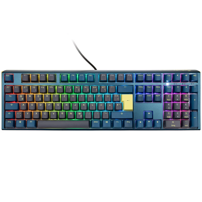Teclado Ducky One 3 Daybreak RGB Gaming USB mecânico preto azul verde