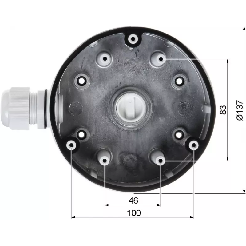 Caixa e suporte Hikvision DS-1280ZJ-DM21