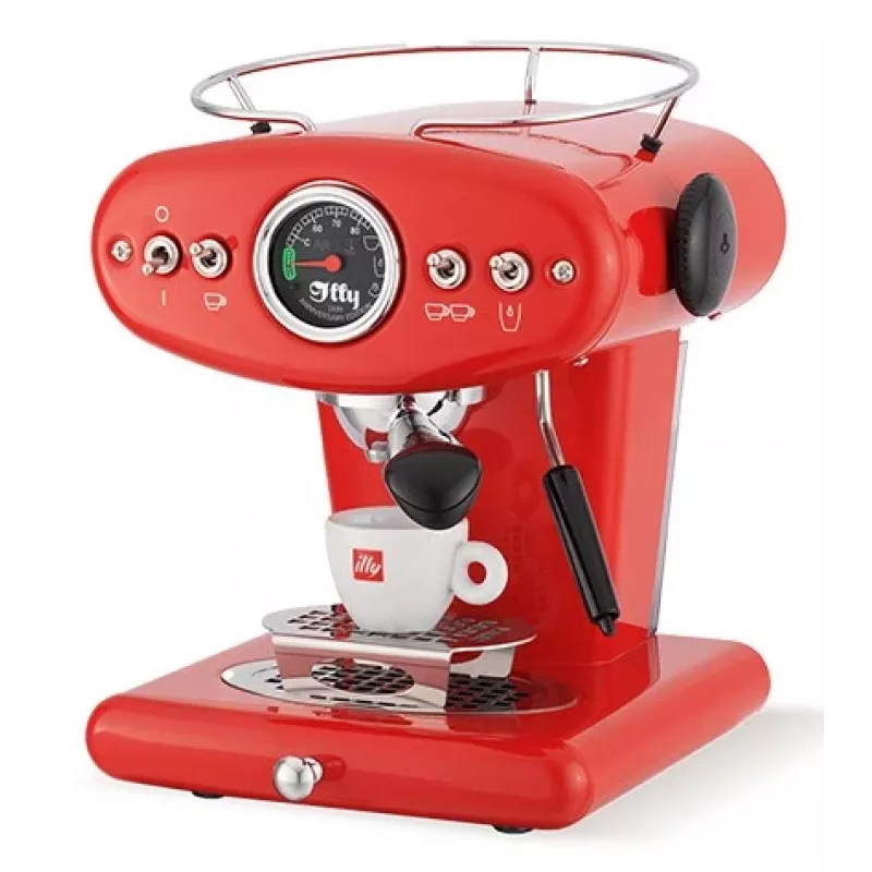 Máquina de café expresso Illy X1 manual — depósito de água de 1 L, 1200 W, cápsulas de café e café moído, 1 saída