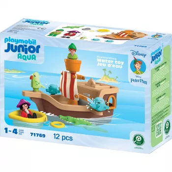 Conjunto de figuras JUNIOR & Disney navio pirata do Peter Pan