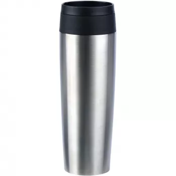 Caneca de viagem EMSA Classic Grande aço inoxidável, 0,5 l, caneca térmica à prova de fugas