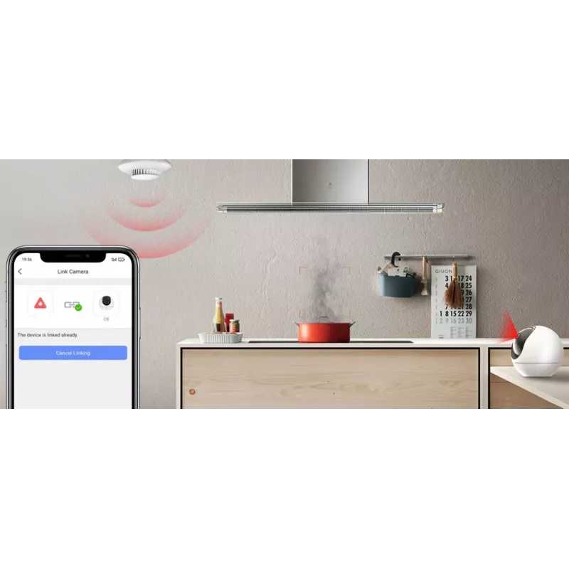 EZVIZ CS-T4C detetor de fumo sem fios, branco