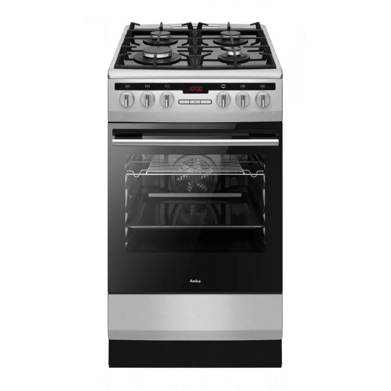 Placa de cozinha AMICA 57GcES3.33HZpTaA(Xx) PIZZA, 3 zonas de cozinha, controlo tátil, classe de eficiência energética A