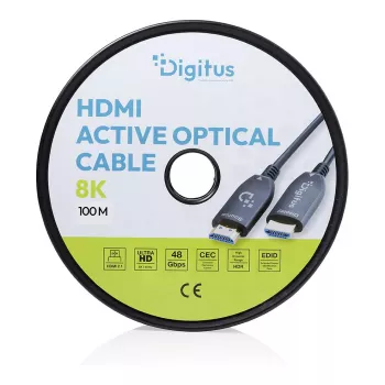 Cabo de fibra ótica híbrida HDMI AOC DIGITUS UHD 8K 100 m