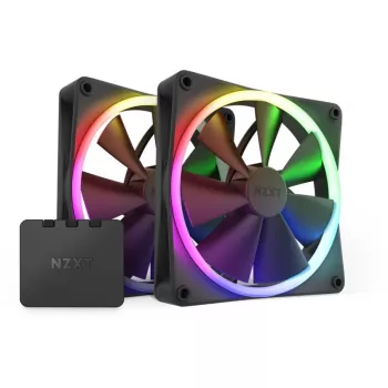 Ventoinha NZXT F140 RGB TWIN 14 cm preto 500-1800 RPM rolamento dinâmico fluido