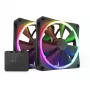 Ventoinha NZXT F140 RGB TWIN 14 cm preto 500-1800 RPM rolamento dinâmico fluido