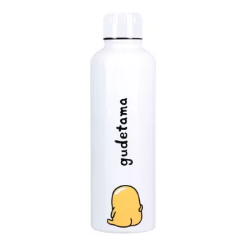 Garrafa de metal Paladone Gudetama — garrafa de aço inoxidável isolada com design de personagem