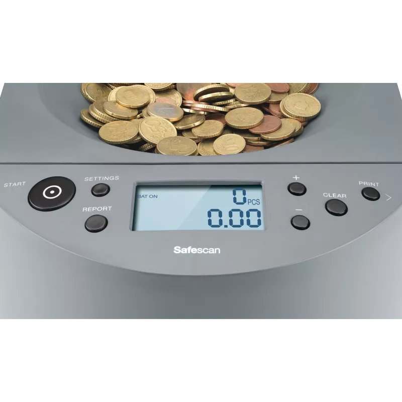 Máquina de contar moedas Safescan 1450 cinzento