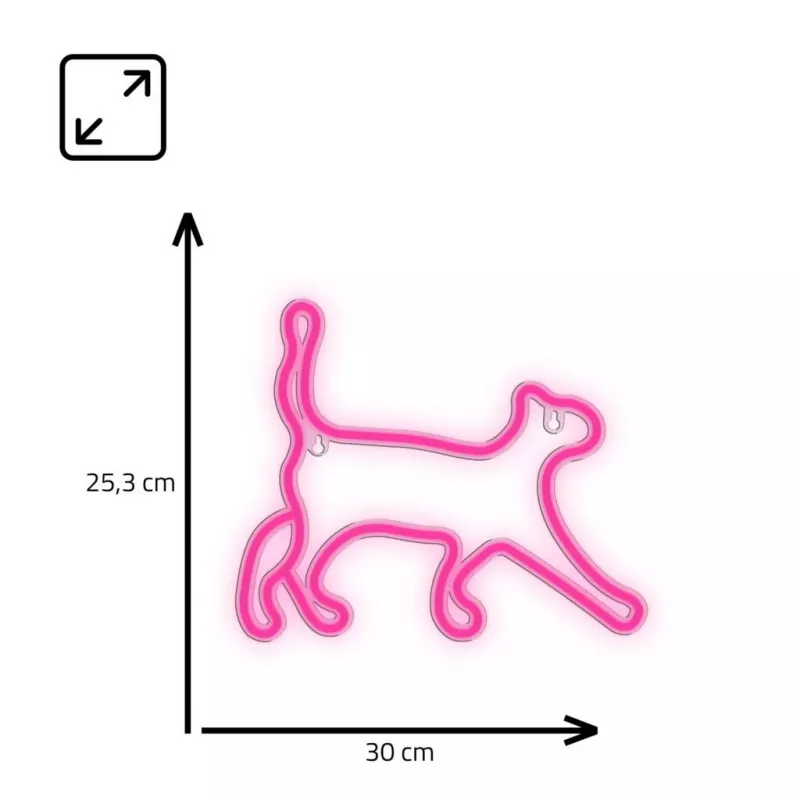 Luz LED néon decorativa MANTA SNL70PK Style Neon Lights CAT 2 rosa (modelo SNL70PK)