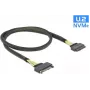 DeLOCK - Cabo SAS interno - and2 (SFF-8639) (M) para and2 (SFF-8639) (F) - 1,0 m - preto (84518)
