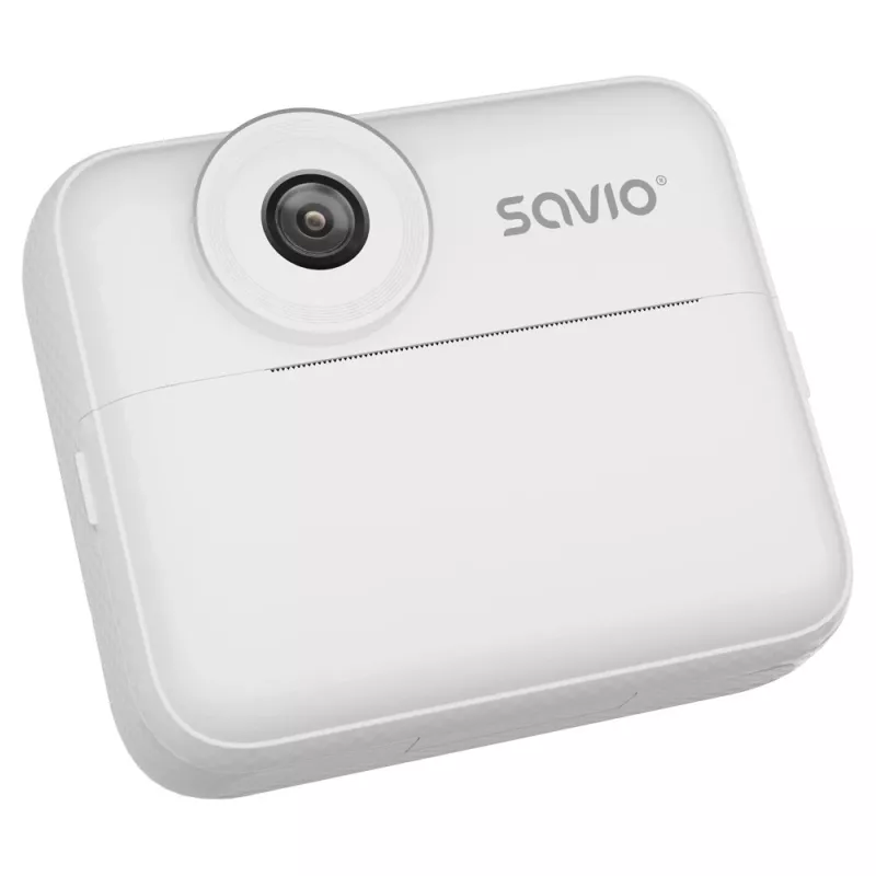 Máquina fotográfica instantânea SAVIO AN-01 para crianças, branca, LCD 6,1 cm (2,4″), MicroSDHC até 32 GB, USB-C, bateria 1200 mAh, sem flash incorporado