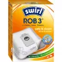 Sacos para aspirador robô MELITTA Swirl ROB 3, pack de 4, cor de madeira