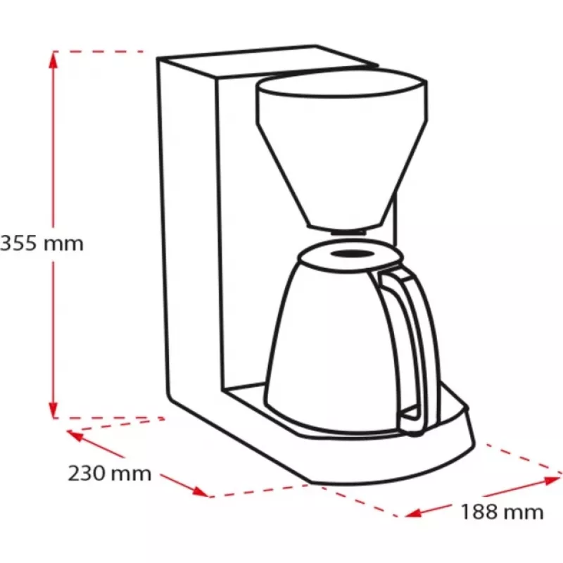 MELITTA Enjoy Therm - Máquina de café - 12 chávenas