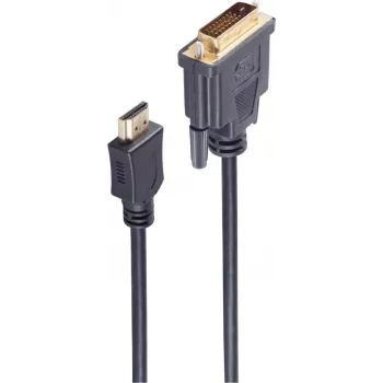 shiverpeaks ®-BASIC-S ficha HDMI para ficha DVI-D (24+1), contactos dourados, 7,5 m (BS77487)