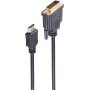 shiverpeaks ®-BASIC-S ficha HDMI para ficha DVI-D (24+1), contactos dourados, 7,5 m (BS77487)