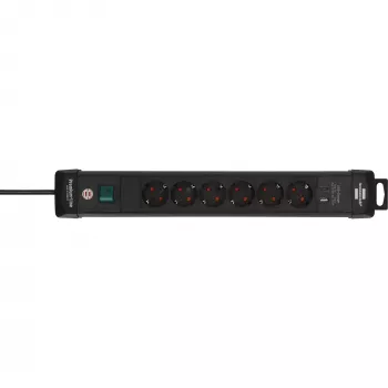 Extensão de energia Brennenstuhl 1951160608 3 m 6 tomadas AC para interior preto
