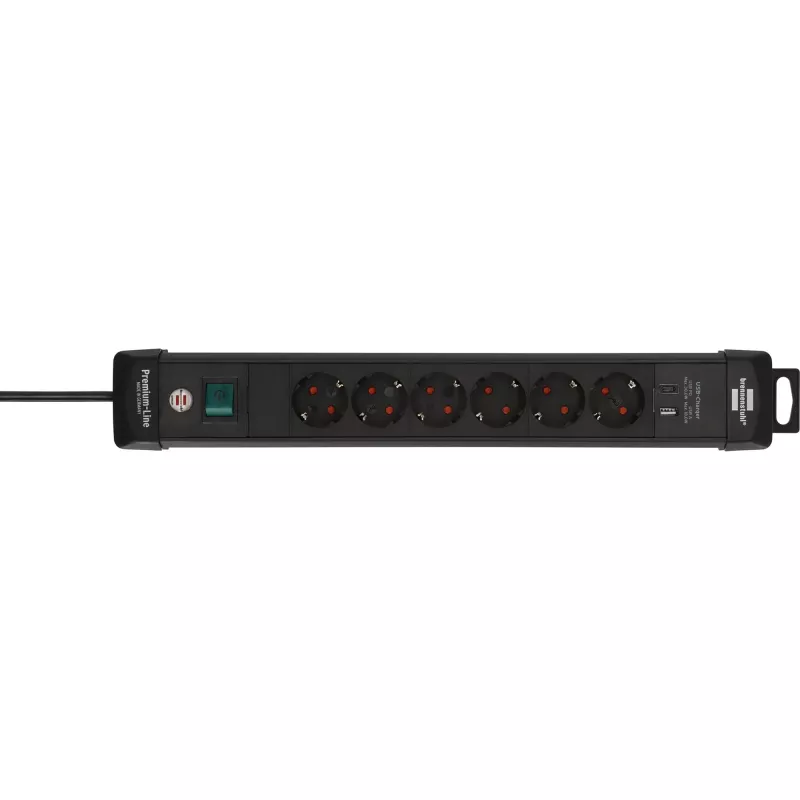 Extensão de energia Brennenstuhl 1951160608 3 m 6 tomadas AC para interior preto