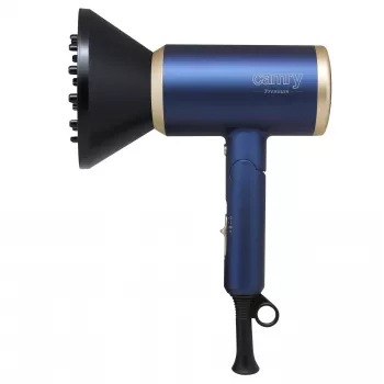 Camry | Secador de cabelo | CR 2268 | 1800 W | 2 níveis de temperatura | Função iónica | Difusor | Azul/Dourado